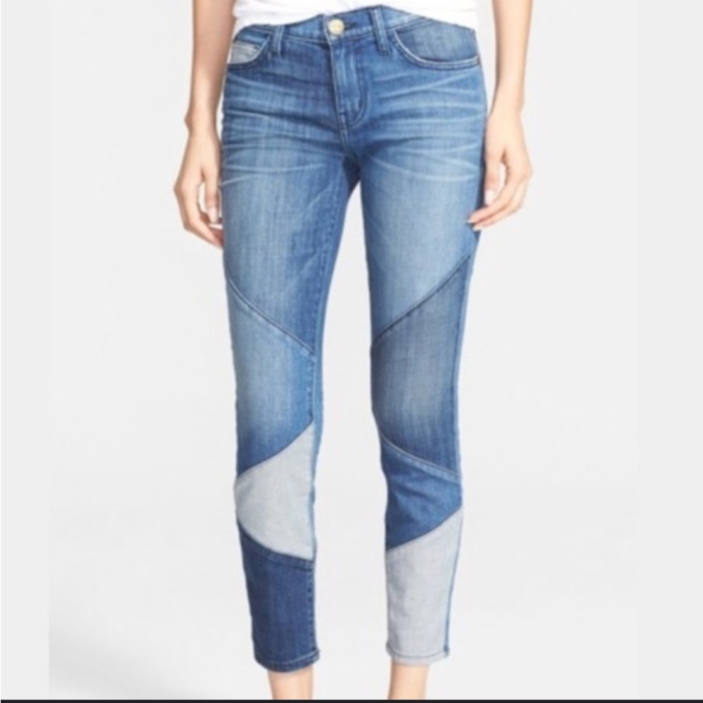 Current Elliot Patchwork Stiletto Skinny Jeans‎ Sz 26